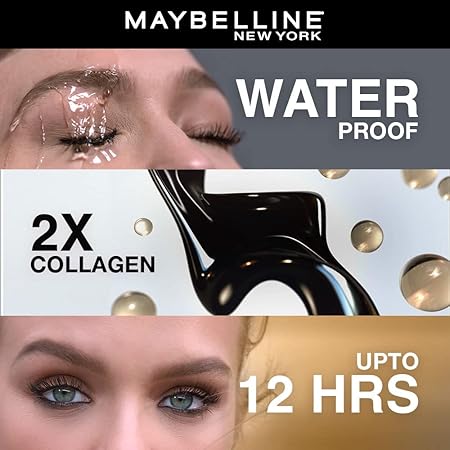 Maybelline Mascara para Pestanas a Prueba de Agua,The Colossal Big Shot, Very Black, 9.5 ml