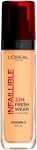 L´Oréal Paris, Base de maquillaje liquída de larga duración, Infallible 32h Freswear