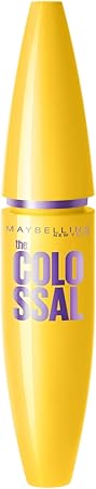Maybelline Volume Express Colossal Mascara Lavable, color Glam Negro Glamoroso