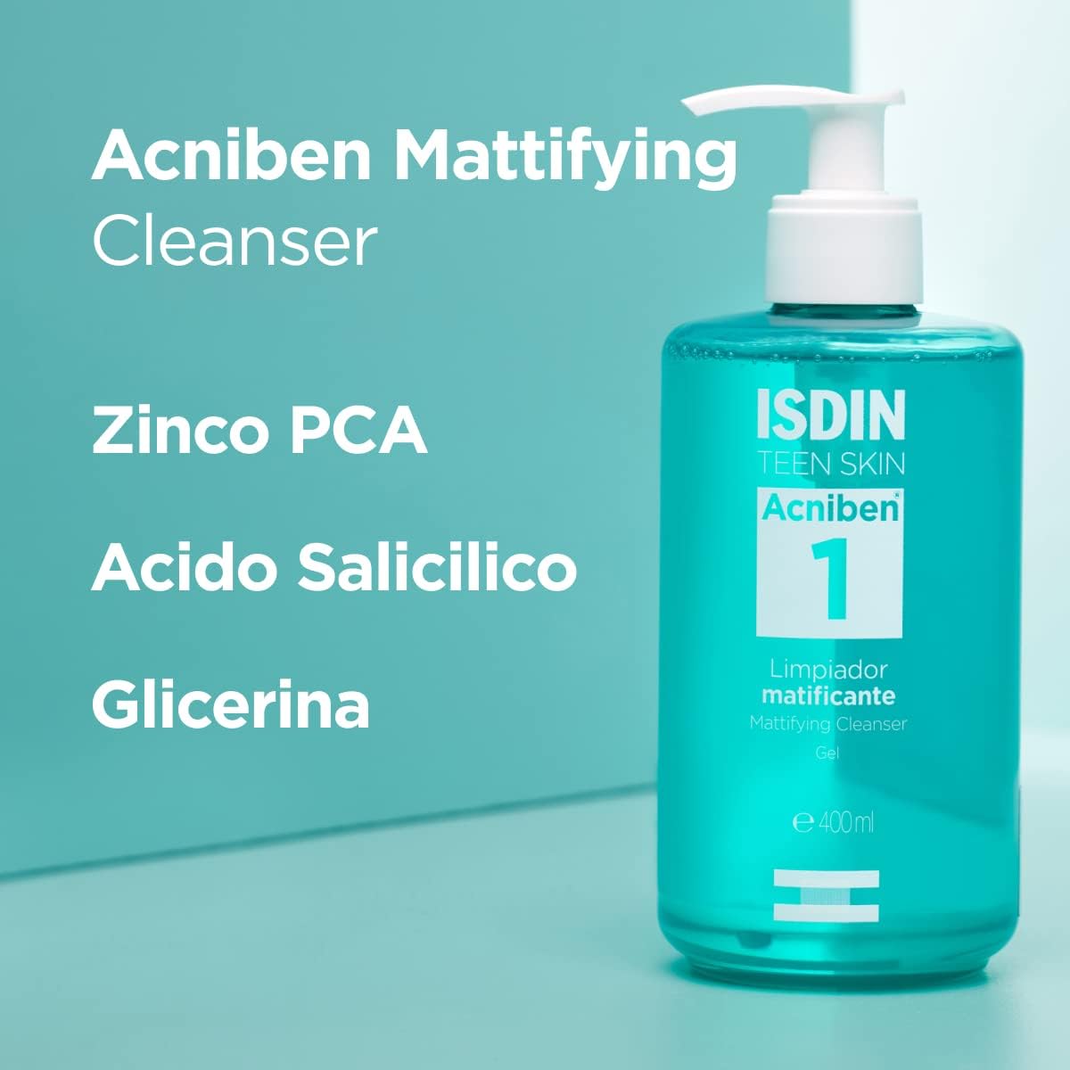 ISDIN Acniben Gel Limpiador Matificante (400 ml).