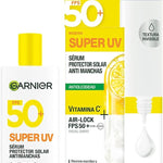 Garnier Super UV Protector Solar Facial Fluido Anti Oleosidad con Vitamina C, con Textura Invisible y Ligera, 40ml