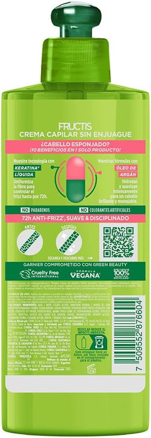 Garnier Fructis Adiós Esponjado Crema 10en1 Antifrizz 300 ml