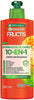 Garnier Fructis Crema para Peinar Sin Enjuague Borrador de Daño, largo perfecto crema 10 en 1, 300ml