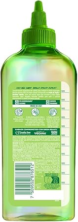 Garnier Fructis Adiós Esponjado Tratamiento Keratin Glow Water Antifrizz, 180ml 10X mas Suave, Brillo Efecto Espejo con Oleo de Argán y Keratina Liquida