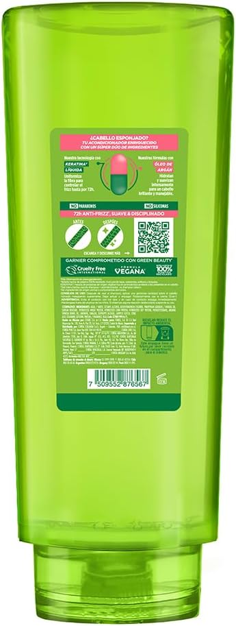 Garnier Fructis Adiós Esponjado Acondicionador Disciplinante Anrifrizz 650 ml