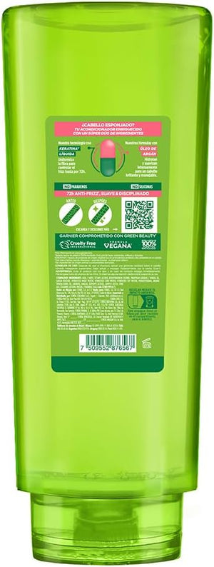 Garnier Fructis Adiós Esponjado Acondicionador Disciplinante Anrifrizz 650 ml