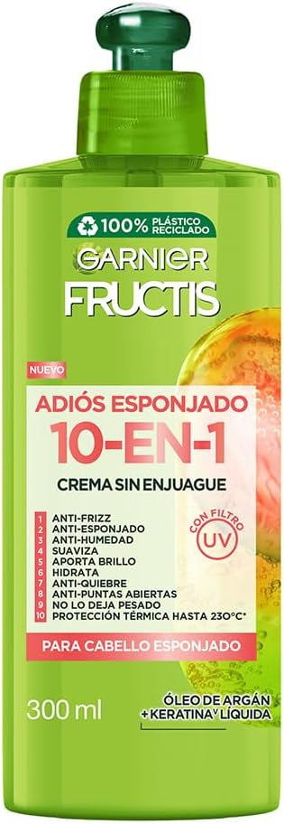 Garnier Fructis Adiós Esponjado Crema 10en1 Antifrizz 300 ml