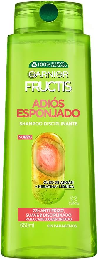 Garnier Fructis Adiós Esponjado Shampoo Disciplinante Antifrizz 650 ml