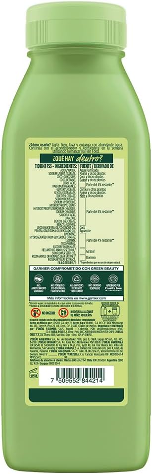 Fructis - Champú Garnier Hair Food Aguacate 300 ml