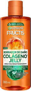 Garnier Fructis Borrador de Daño Control Grasa Crema Transparente 10 en 1, para Cabello Dañado y Raices Grasas 300ml