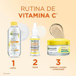 Garnier Express Aclara Gel crema hidratante con Vitamina C anti-brillo, 50ml.