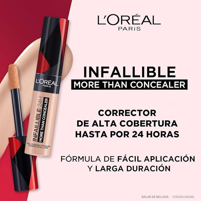 L'Oréal Paris corrector líquido de larga duración 24h, Infallible More than concealer