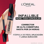 L'Oréal Paris corrector líquido de larga duración 24h, Infallible More than concealer