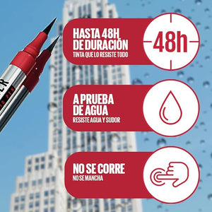 Maybelline Delineador de ojos en plumón Tattoo Liner Pen 48H*, Negro