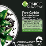 Garnier Skin Naturals Face Mascarilla facial en tela para piel grasa con carbon