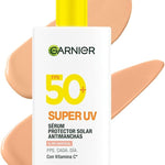 Garnier Super UV Protector Solar Facial Fluido Acabado Luminoso con Textura Invisible y Ligera, 40ml
