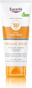 Eucerin Protector Solar Corporal Gel Cremal Oil Control FPS50 200ml Toque Seco