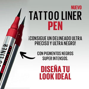 Maybelline Delineador de ojos en plumón Tattoo Liner Pen 48H*, Negro