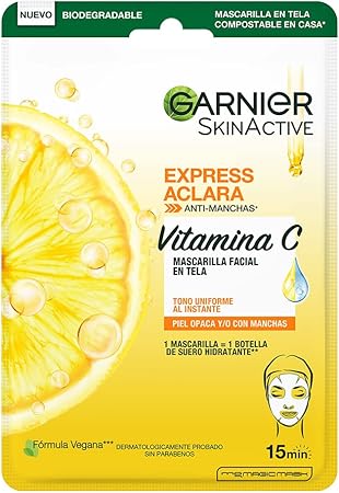 Garnier Skin Active, Mascarilla Facial en Tela, 28 g