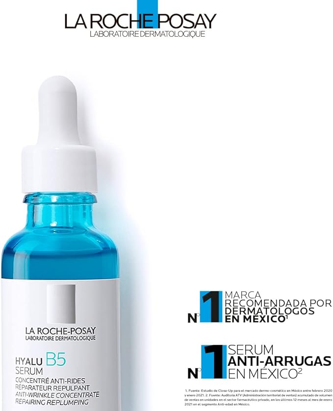 La Roche-Posay Hyalu B5 Serum Concentrado Anti-arrugas, Reparador y Rellenador con Ácido Hialurónico, 30 ml
