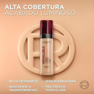 L´Oréal Paris, Base de maquillaje liquída de larga duración, Infallible 32h Freswear