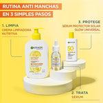 Garnier Super UV Protector Solar Facial Fluido Acabado Luminoso con Textura Invisible y Ligera, 40ml