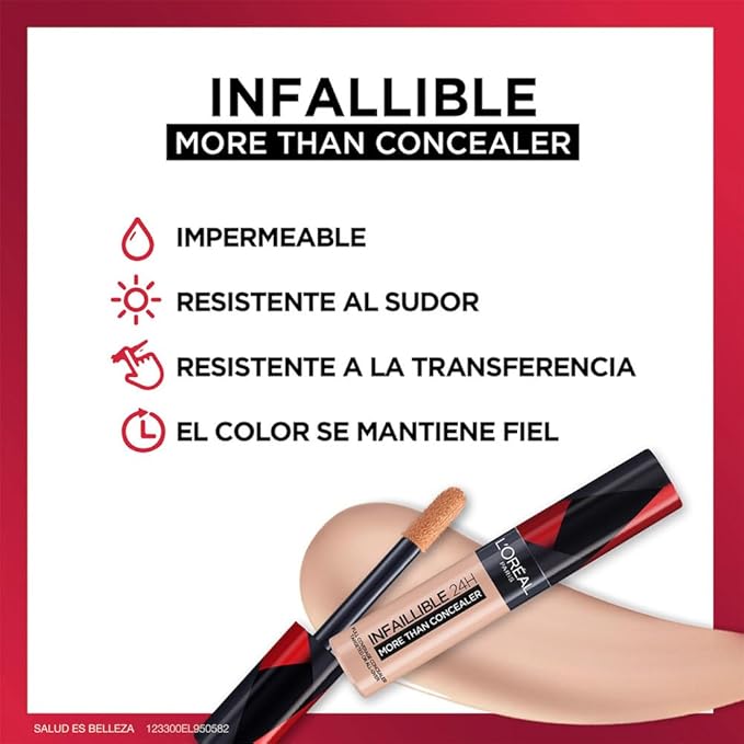 L'Oréal Paris corrector líquido de larga duración 24h, Infallible More than concealer