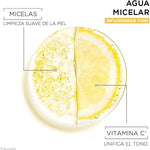 Garnier Express Aclara Agua micelar desmaquillante con Vitamina C Tono Uniforme, 400ml.