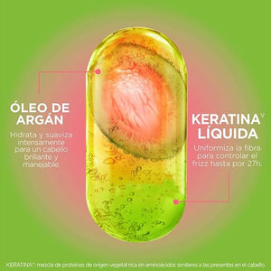 Garnier Fructis Adiós Esponjado Acondicionador Disciplinante Anrifrizz 650 ml