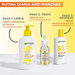 Garnier Skin Active Express Aclara Vitamina C Gel Limpiador Facial, Crema Hidratante 250ml