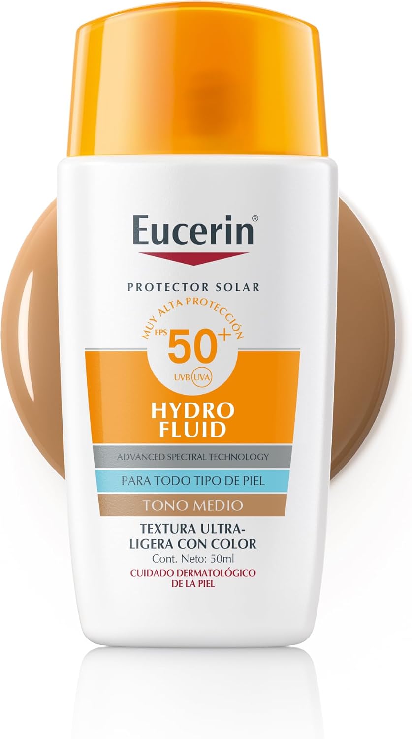 Eucerin Sun Face Hydro-Fluid FPS 50 + Tono Medio 50ml Protector Solar Facial