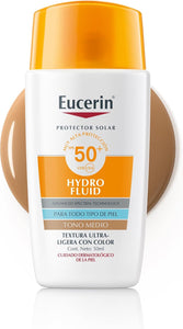 Eucerin Sun Face Hydro-Fluid FPS 50 + Tono Medio 50ml Protector Solar Facial