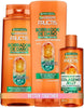 GARNIER Kit Rutina 3 packs Fructis Borrador de Daño y control Grasa: Shampoo 650ml + Acondicionador 650ml + Crema para peinar 300ml