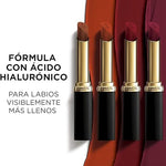 L'Oréal Paris Labial en Barra Mate con Ácido Hialurónico, Color Riche Intense Volume Matte