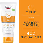 Eucerin Protector Solar Corporal Gel Cremal Oil Control FPS50 200ml Toque Seco