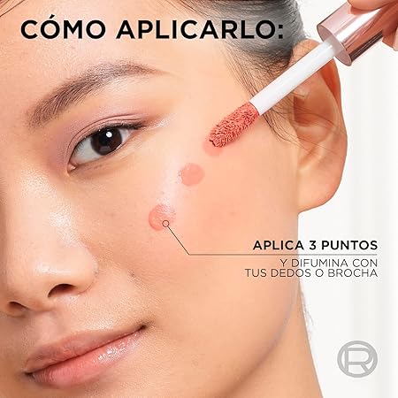 L'Oréal Paris Lumi Blush, rubor líquido para mejillas acabado glowy luminoso