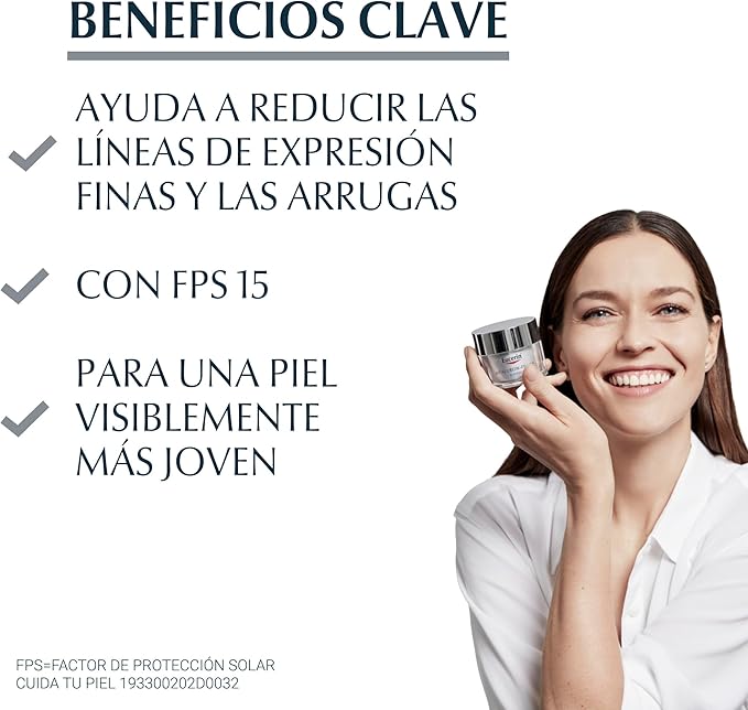 Eucerin Crema dia FPS 15+ ácido hialurónico Hyaluron Filler, 50 ml