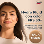 Eucerin Sun Face Hydro-Fluid FPS 50 + Tono Medio 50ml Protector Solar Facial
