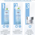 Eucerin Gel Limpiador Facial DermatoClean para piel normal a mixta, 200ml