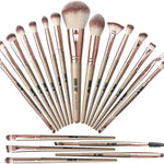 Brochas de Maquillaje 20 Piezas Set de Brochas para Maquillaje Profesionales Brochas Faciales Maquillaje