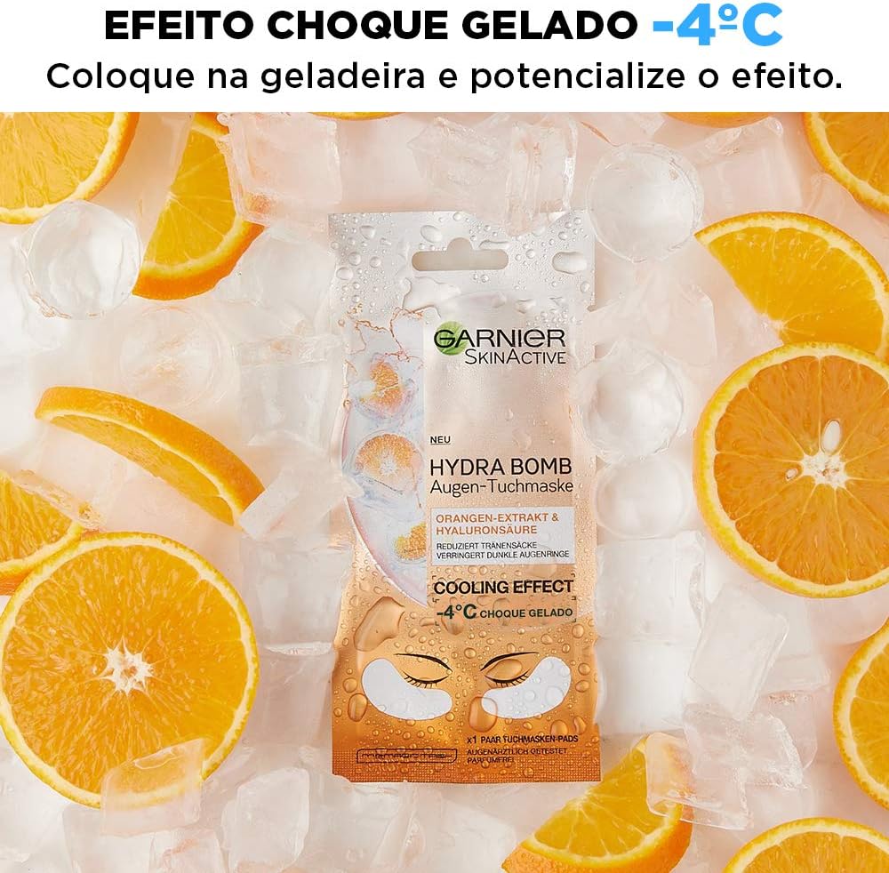 Garnier Skin Naturals Face Mascarilla facial en tela para ojos anti arrugas con naranja