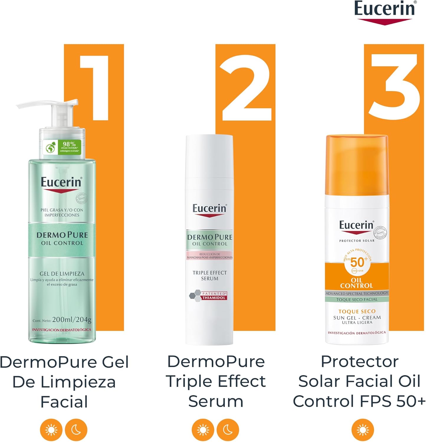 Eucerin Protector solar facial efecto mate toque seco Oil Control, , 50 ml