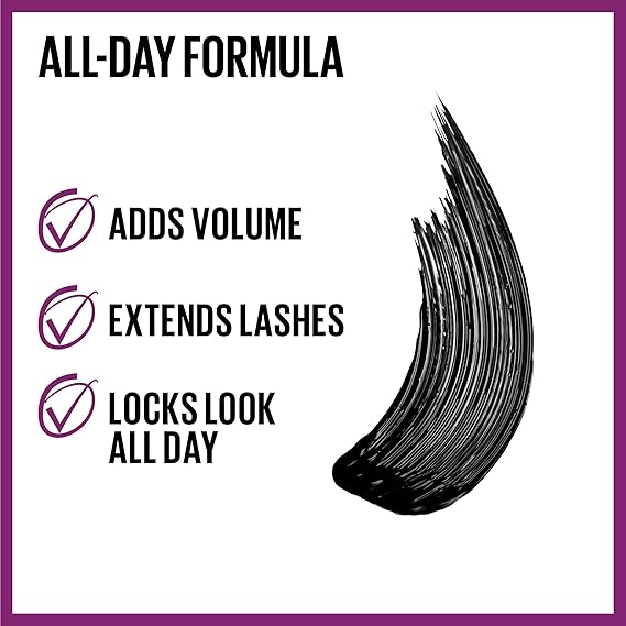 Maybelline Mascara para pestañas que brinda efecto lifting, False Lash Lift, Lavable, 9.6ml
