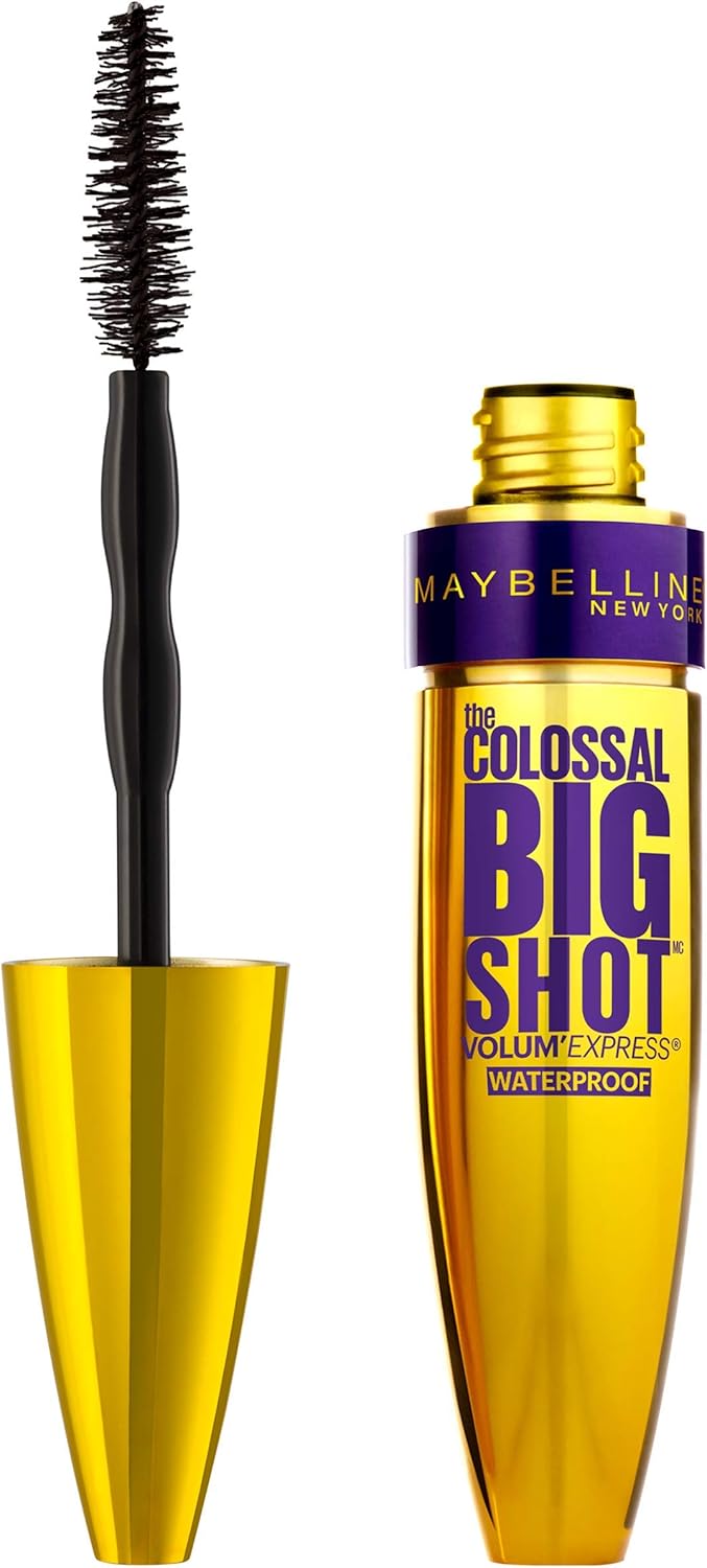 Maybelline Mascara para Pestanas Lavable, The Colossal Big Shot, Very Black, 9.7 ml