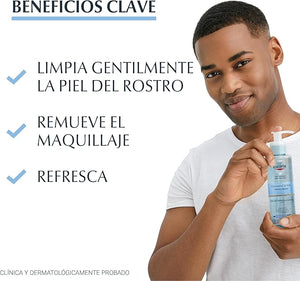 Eucerin Gel Limpiador Facial DermatoClean para piel normal a mixta, 200ml