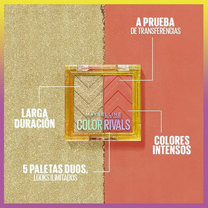 Maybelline Sombras de Ojos de larga duración, a prueba de agua, Color Rivals
