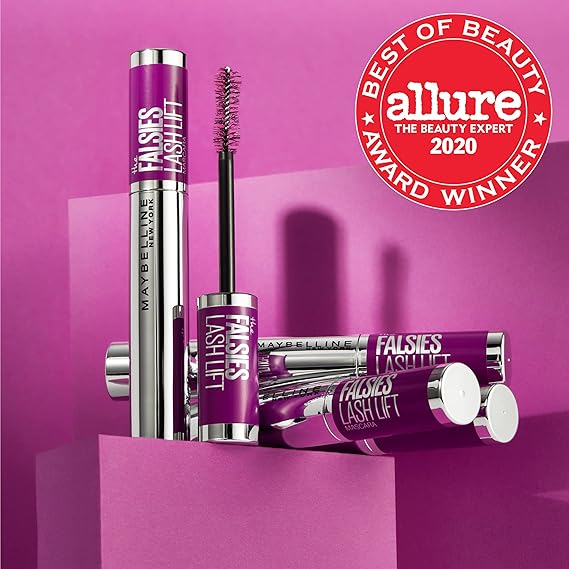 Maybelline Mascara para pestañas que brinda efecto lifting, False Lash Lift, Lavable, 9.6ml
