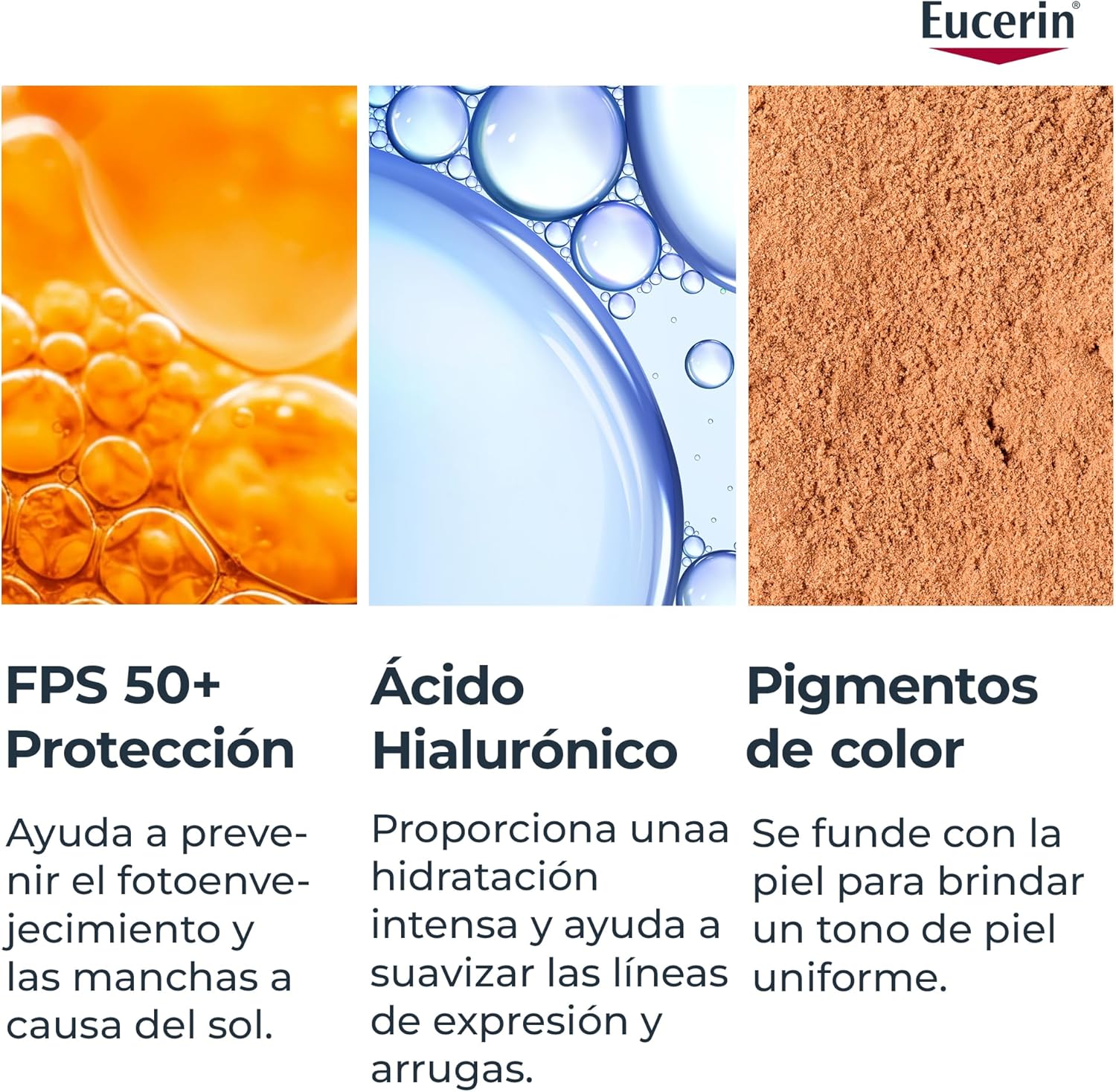 Eucerin Sun Face Hydro-Fluid FPS 50 + Tono Medio 50ml Protector Solar Facial
