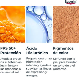 Eucerin Sun Face Hydro-Fluid FPS 50 + Tono Medio 50ml Protector Solar Facial