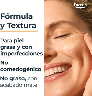 Eucerin Protector solar facial efecto mate toque seco Oil Control, , 50 ml